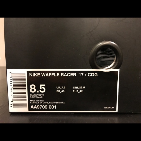 Nike Waffle Racer 17 CDG COMME des GARCONS Sz 8.5 - Picture 3 of 8